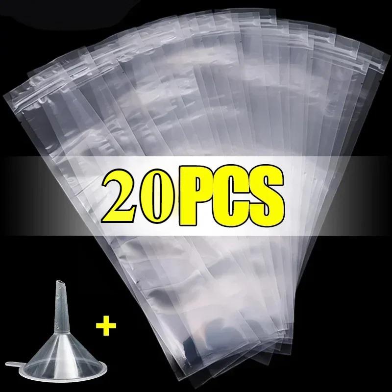 Летние одноразовые пакеты для мороженого на палочке, самодельные пакеты для мороженого, большие герметичные пакеты для заморозки, пакеты для сока, йогурта, смузи с воронкой и инструментами