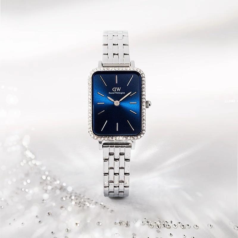 Daniel Wellington European and American watches Xu Me Dazzling Same Style Star Ring Polar Blue Bracelet Small Square Watch Quartz Movement DW00100670