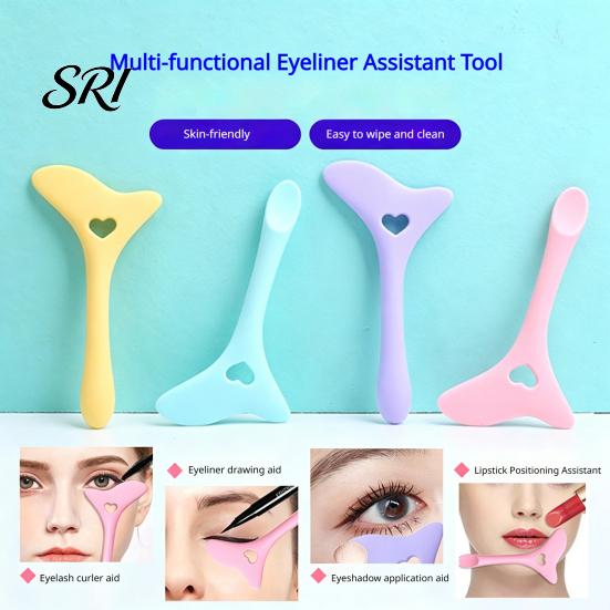 Eyeliner Shaping Tool Silicone Stencil Eyeshadow Guide Multi-Function Makeup for Lips Lashes Symmetrical Eyes Brows Reusable Precise Winged
