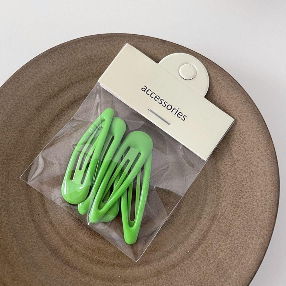 Barrettes Geometric Hair Clip Waterdrop Shape Hairpins Water Drop Duckbill Candy Color Hairpin