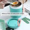 Изолированная чашка для супа Изолированная нержавеющая сталь чашка для воды с изолированным ложкой контейнером для обеда
