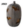 Durable Halloween Collectibles Pumpkin Resin Figurine, Bat Hollow Out Lantern with Seasonal Desk Centerpieces Warm Light, Spooky Indoor Outdoor