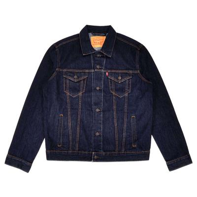 Джинсовая куртка Levis SS22 однобортная однотонная унисекс верхняя одежда черная 72334-0134