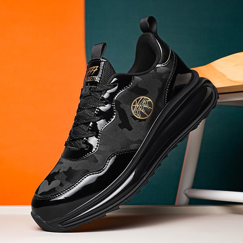 Мужские кроссовки для бега с воздушной подушкой, дышащие, черные, спортивные, женские, для спортивных тренировок, мужские, на платформе, кожаные, повседневные