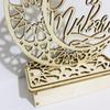2020 New Wooden Islam Muslim Eid Mubarak Ramadan Home Party Ornament Decor Led Wooden Diy Table Deco