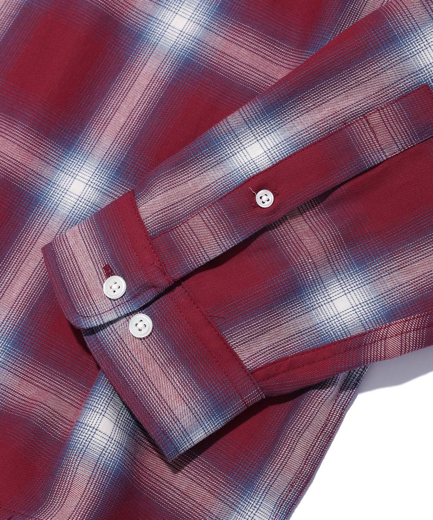 SOUNDSLIFE Ombre Check Shirt Red