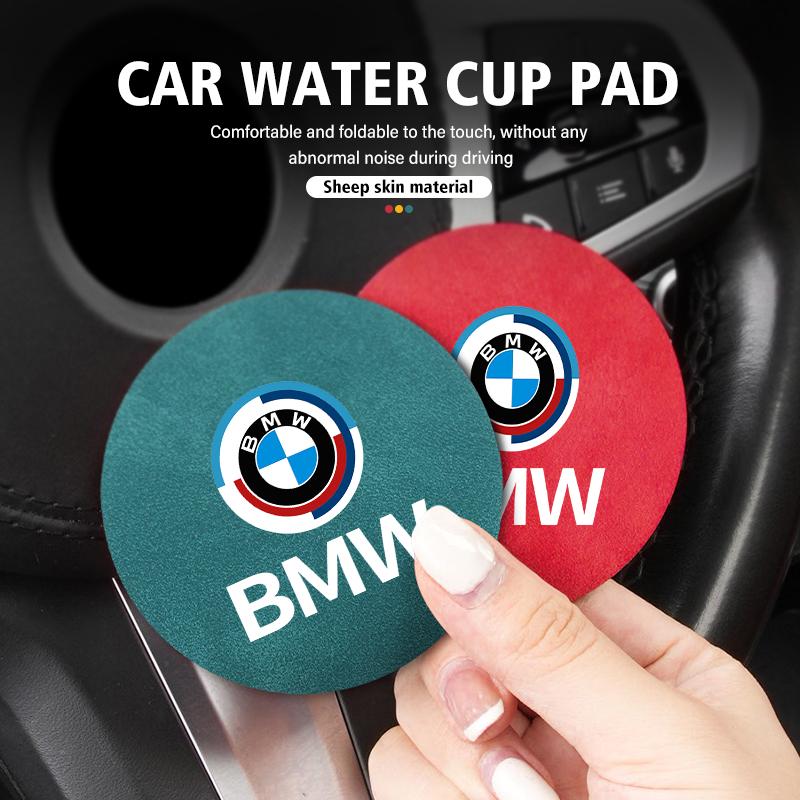 2pcs Car Coaster Water Cup Bottle Holder Anti-slip Pad Mat For BMW G01 G02 F15 F16 G05 G06 G07 F07 G30 F40 F44 F34 F30
