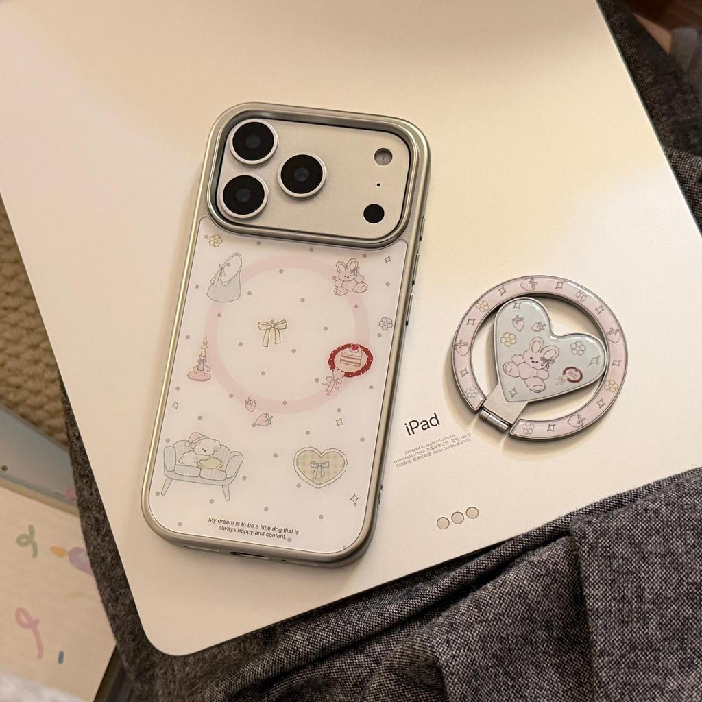 Милый Магнитный Чехол-Кролик для iPhone 16, iPhone 17 и iPhone 17 Pro Max