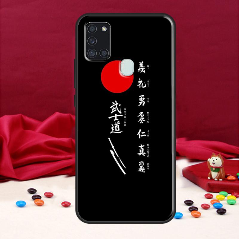 Чехол для Samsung Galaxy A34 A54 A14 A12 A22 A32 A52 A51 A71 A50 A53 A73 A13 с изображением японского самурая