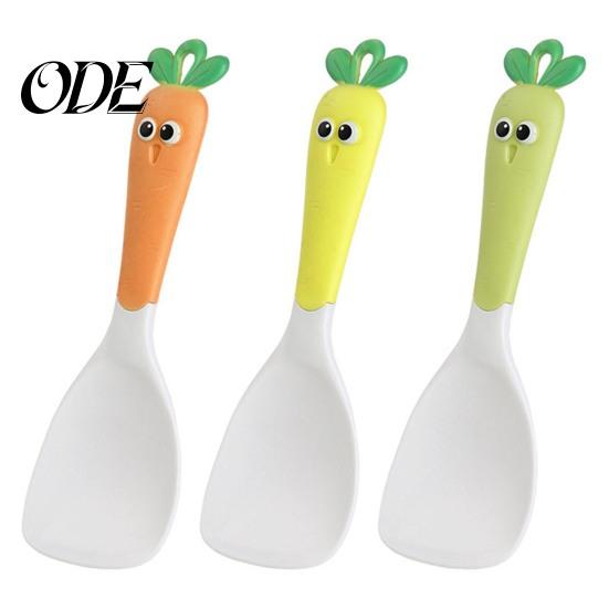 Soup Scoop Rice Spoon Non-stick Heat Resistant Long Handle Cartoon Carrot Pattern Spatula Kitchen Accessories