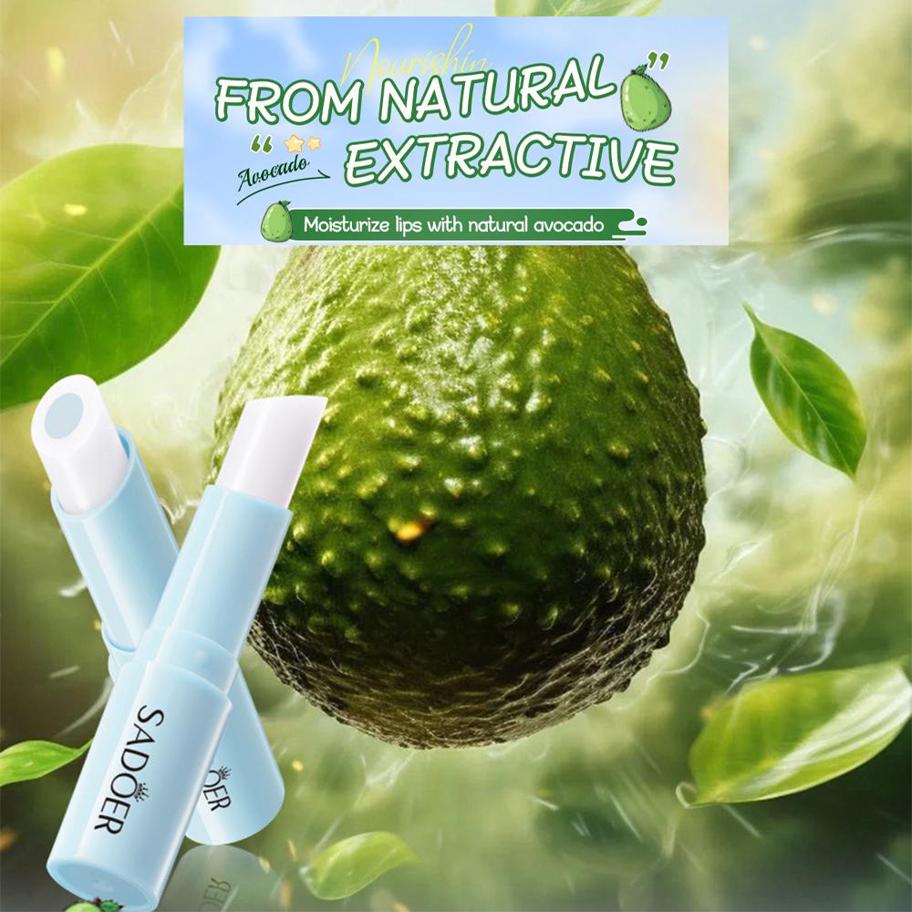 Avocado Hydrating Color-Changing Lip Balm - Moisturizing & Nourishing, Long-Lasting Shine Finish, Suitable for All Skin Types, 2.5g