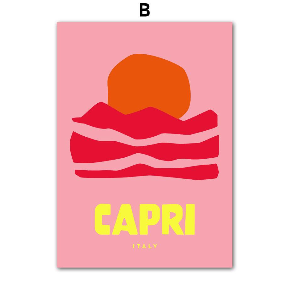 Абстрактные цветные блочные формы Персиково-ракушечный Настенное искусство Холст Живопись Скандинавские Постеры и Принты Настенные картины для декора гостиной