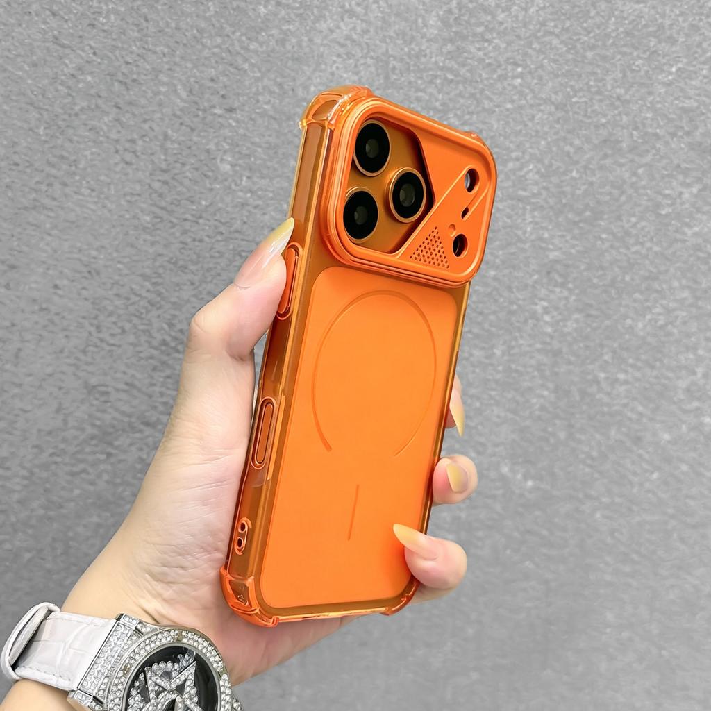 Применимо к чехлу для мобильного телефона iphone11/11pro, оранжевый, с защитой четырех углов от падения, Apple 11promax, магнитное крепление, новая модель