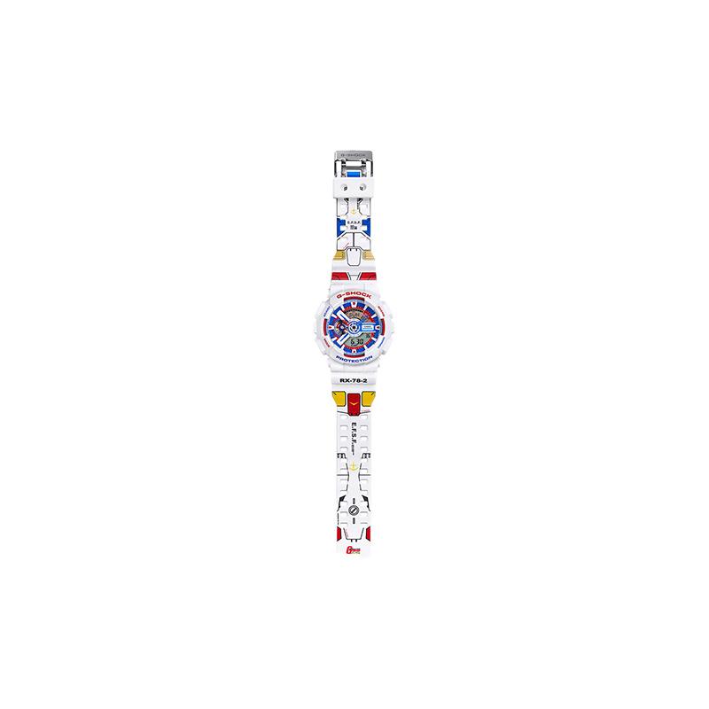 Casio Серия G-Shock 40-летие Сотрудничество Совместный бренд Модель Оригинальный Gundam RX-78-2 Кварцевые Смола Резиновый ремешок Мужские часы Синие GA-110TR-7APRGD
