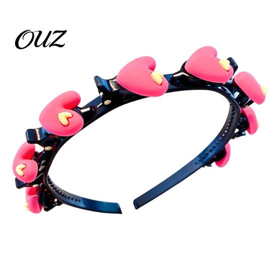 Cute Decorative Headwear for School Cartoon Headband with Clips Girls, Hairband Hair Accessory Girls Styling, Flower/Fruit/Bow/Heart/Rabbit