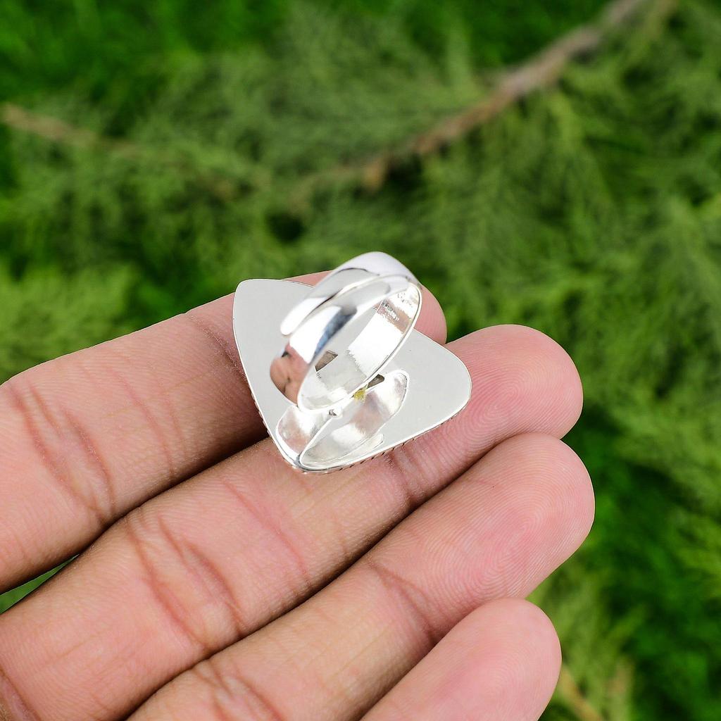 Sterling Silver Natural Rhodochrosite Statement Birthday Wife Engagement Ring