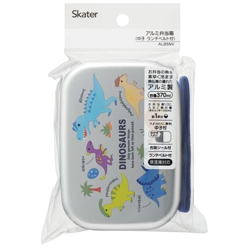 Skater Lunch Box Dinosaur Picture 370ml Aluminum Warm Storage Compatible for Children Made In Japan ALB5NV-A