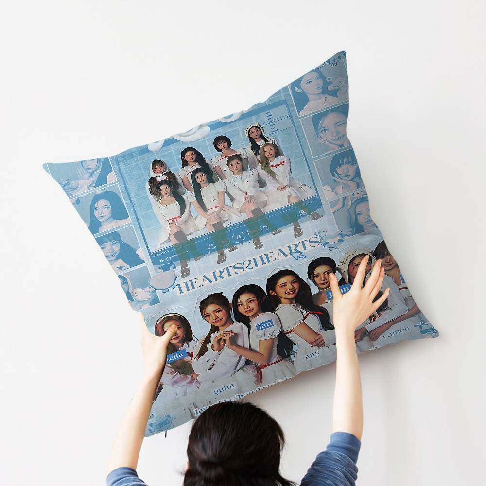 H2H H-Heart2Heart Kpop Style Pillow Anime Pillow Sofa Bed Head Pillow Cover Cushion Cover 45X45 Cm Fashion