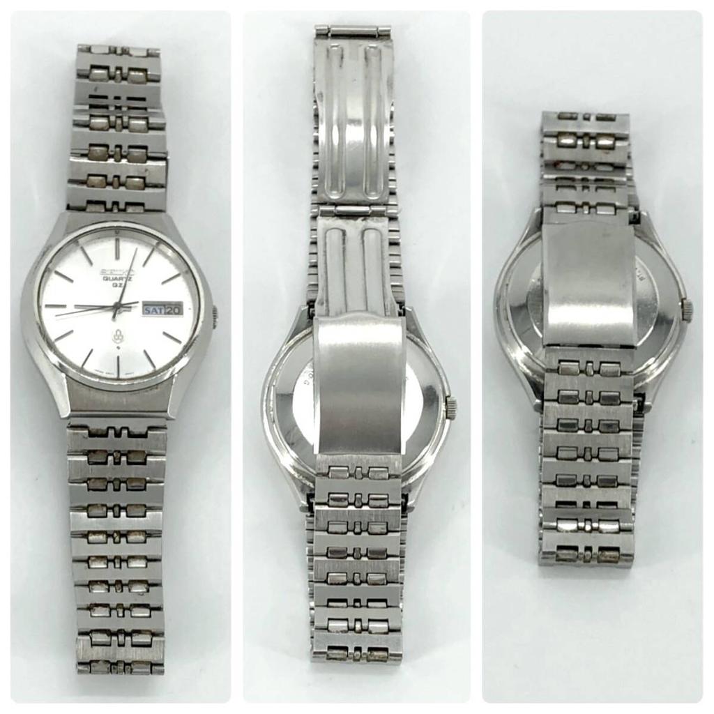 Новый аккумулятор Рабочий SEIKO 1974 Серебристый Водонепроницаемый для Ежедневного использования заменен. состояние. 0923-8010 Кварц, модель, 4N0582, День-Дата, Циферблат, Мужские часы