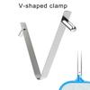 Heavy Duty V Shape Pool Clip Rustproof Stainless Steel Construction Strong Clamping Force Compatible With Skimmers Cleaners Garden Tool