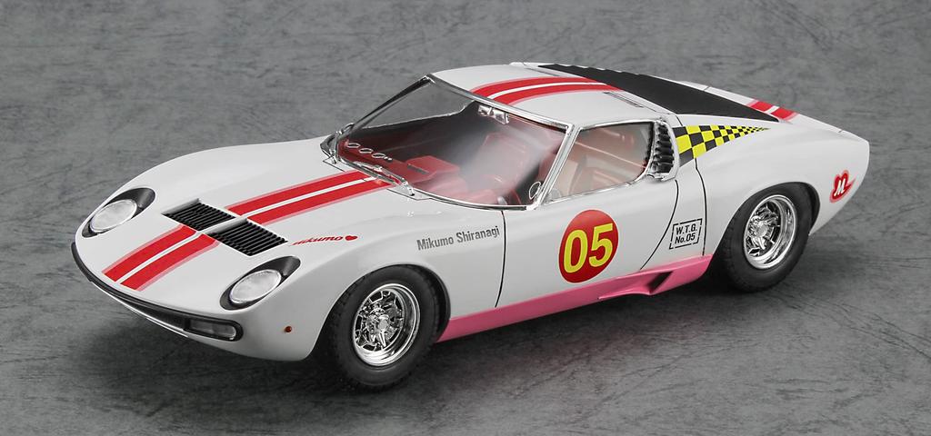 Hasegawa Wild Egg Girls Lamborghini Miura P400 SV Shiranagi Mikumo Пластиковая модель SP544 1/24 №05 с фигурой