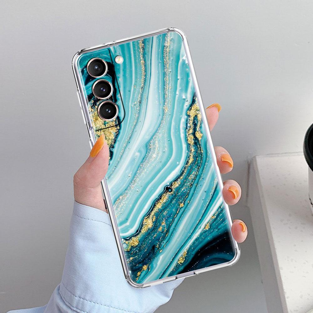 Прозрачный чехол для телефона Samsung Galaxy S21 Ultra S20 FE S10 Plus S9 S8 Note 20 10 Мягкий силиконовый чехол с роскошным мраморным узором