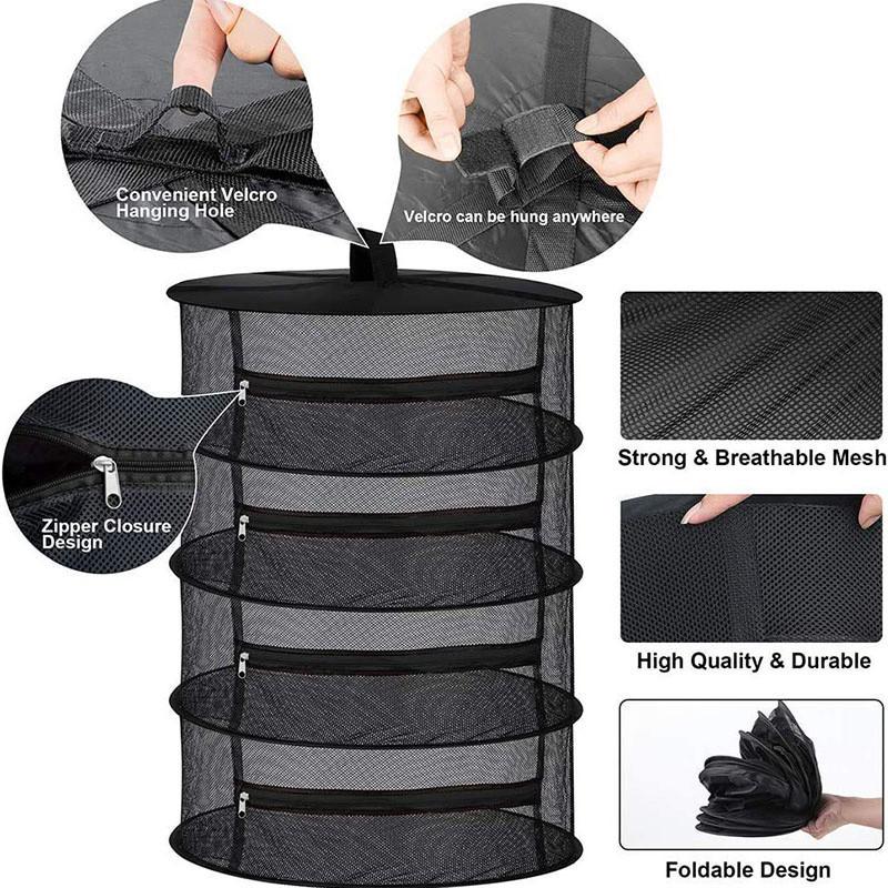 2/4/6/8 слоев многослойной сетки для сушки трав, подвесная корзина, складная сушилка, сетка для сушки трав, сетка, органайзер для цветочных бутонов и растений