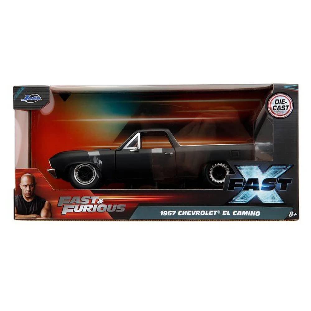 Jada TOYS Fast Furious 10 Chevrolet El Camino 1967 Black F10 Chevy El Camino 34413 1/24 & F&F [Item]