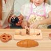Kids Wooden Cutting Play Foods Toy Pretend Motor Skill Preschool Sharing Kitchen Playset