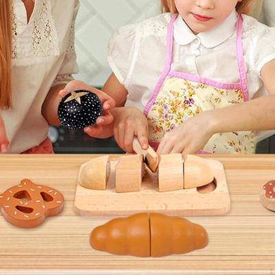 Детские деревянные игрушки для резки, игровые продукты, притворство, развитие моторики, дошкольный возраст, совместное использование, кухонный игровой набор