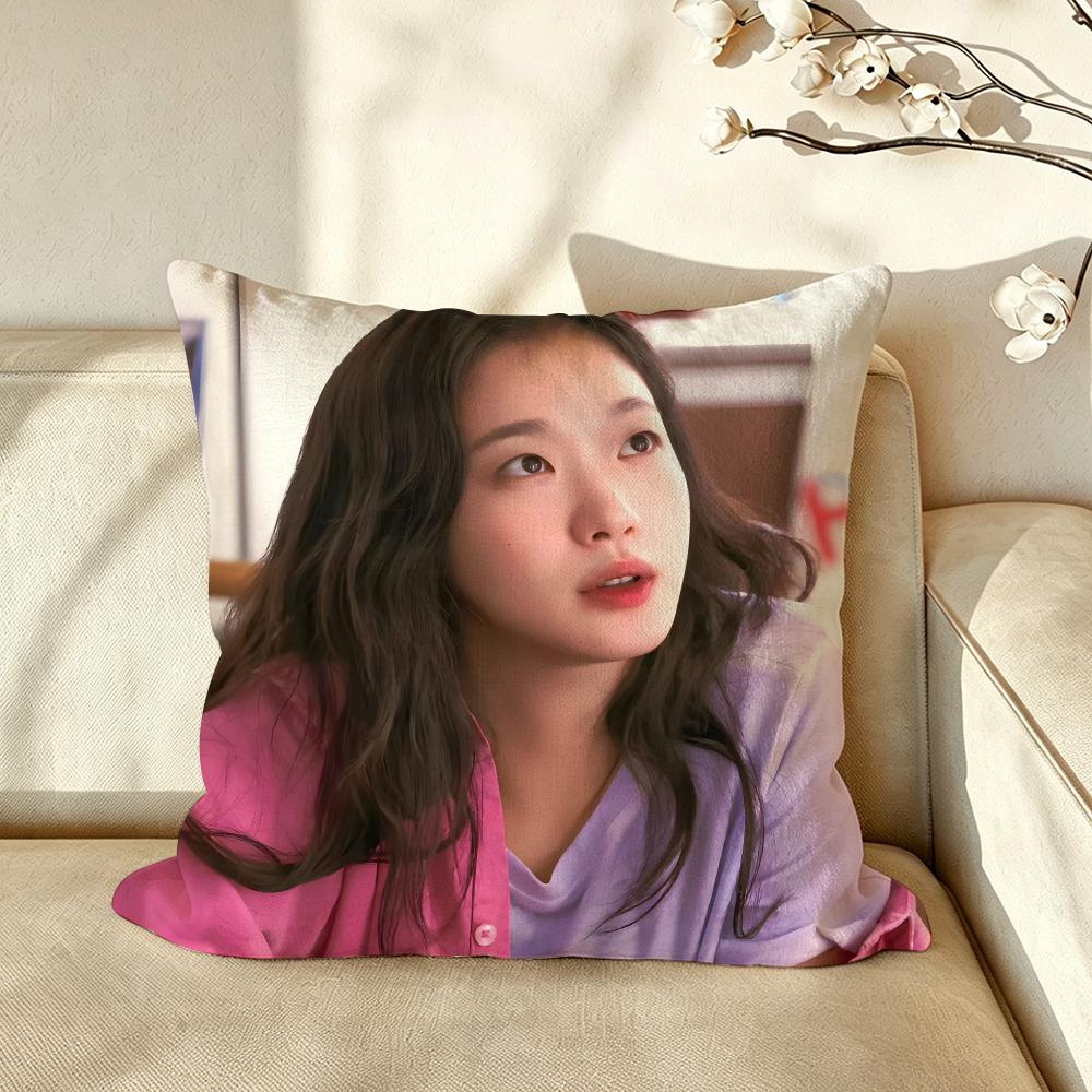 Celebrity KKim GGo EEun Cushion Cover Pillow Case Antidustmite Pillowcase Silky Short Plush Sofa Cushion Cover hot