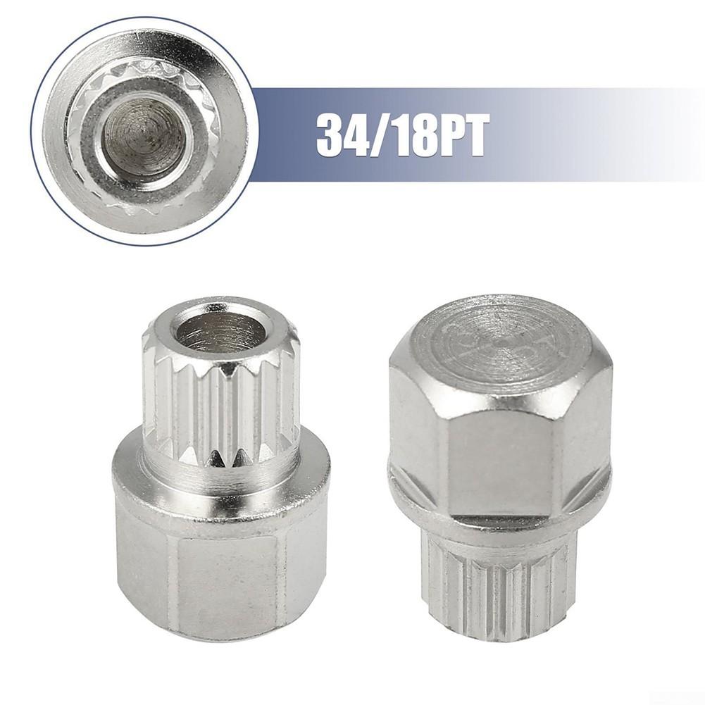 Hollow Wheel Lock Lug Nut Lug Nut Screw Removal Key Silver Tone Steel