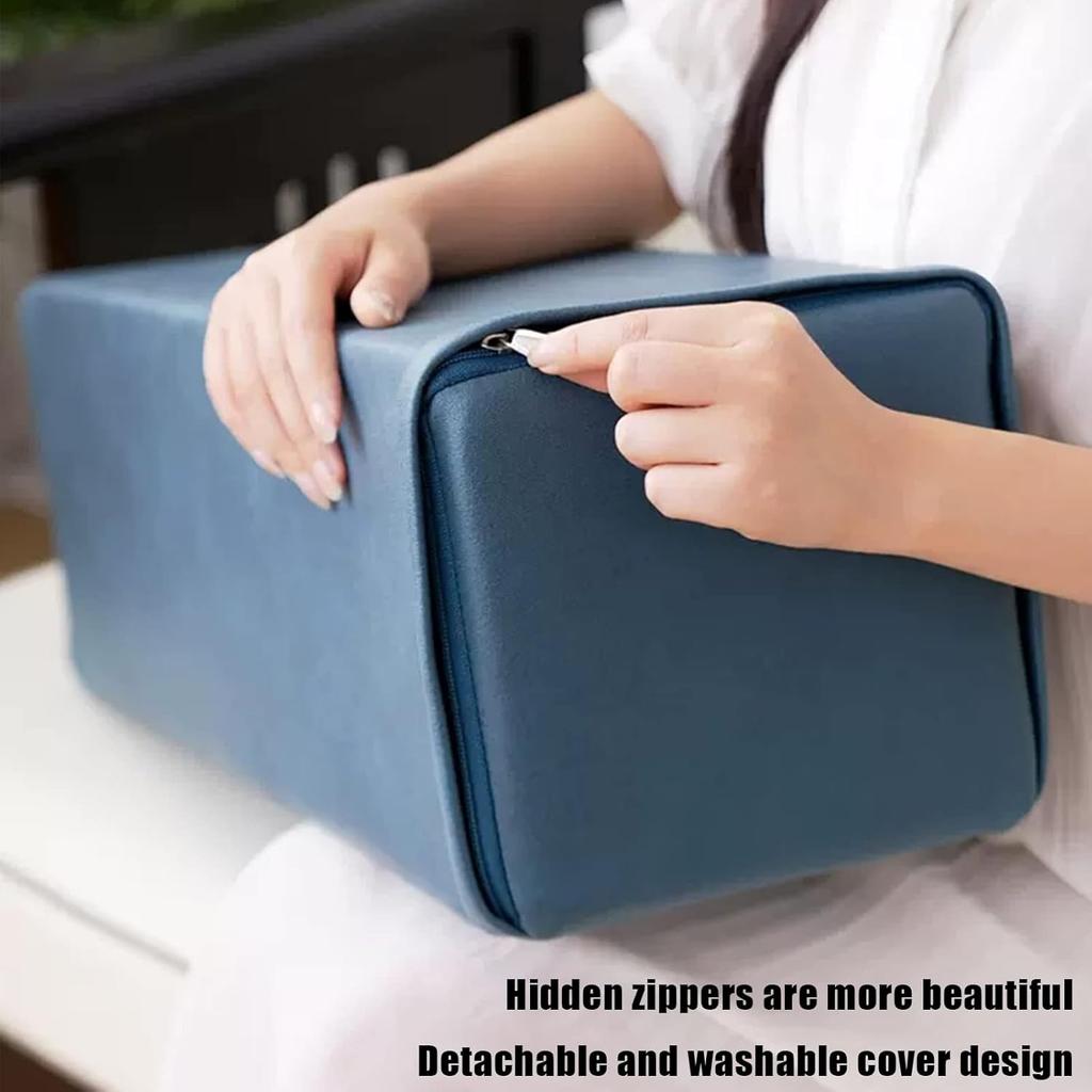 QQXX Кожаная обивка Подушка-подлокотник для дивана, Премиальная утолщенная подушка-поддержка для кресла со съемным чехлом, Наполнитель для кровати, Подставка для чтения Прикроватная