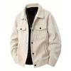 Corduroy Single-breasted Casual Sports Trend Pocket Jacket Men's Lapel Long-sleeved Shirt