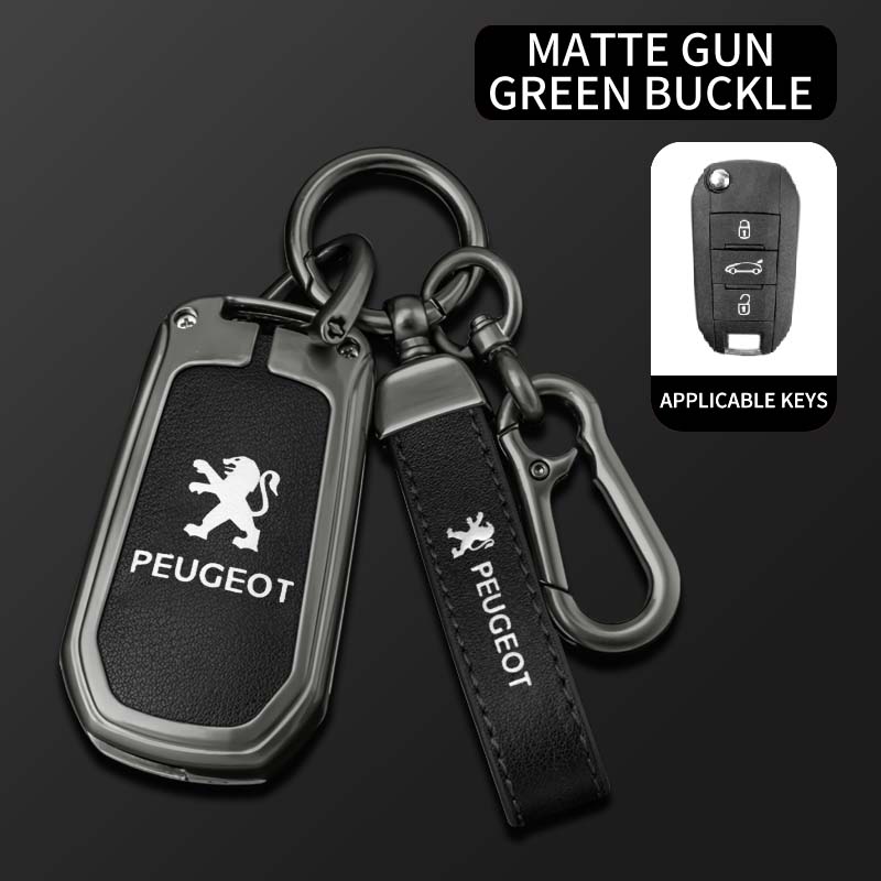 Zine Alloy Car Remote Key Case Shell Cover Protection Fob For Peugeot 208 2008 301 308 508 5008 RCZ Keychain Styling Accessories