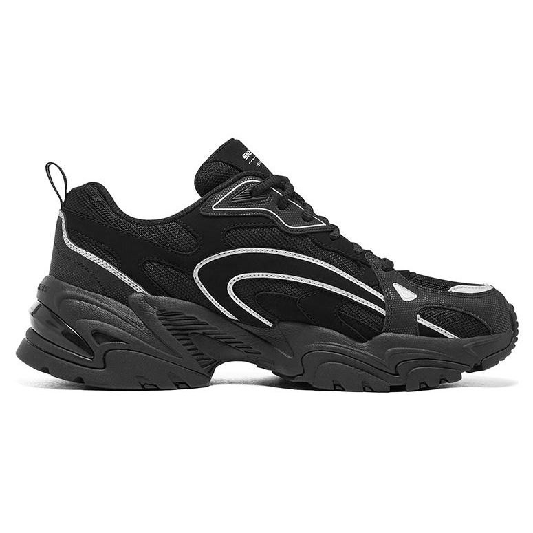 Skechers Stamina V2 Модные Универсальные Низкие Повседневные Беговые Кроссовки Мужские Кроссовки Черный 894243-BBK