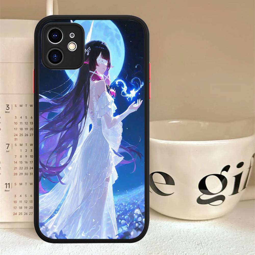 Genshin Impact Columbina For IPhone 11 12 13 14 15 16 Pro Max Plus Matte Translucent Phone Cover