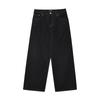 Black of Exit American vintage Black Straight Jeans Men's and Women's Fashion Brand Basic Loose Original Cow Trousers