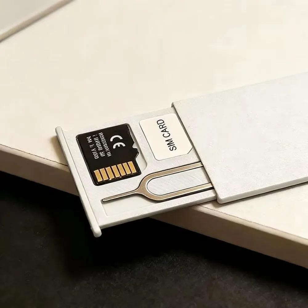 1 шт. с извлекателем SIM-карт 3D-печатный бокс для хранения SIM-карт Ударопрочный 1-слотовый бокс для безопасного хранения TF-карт 2-слотовый для SIM-карт