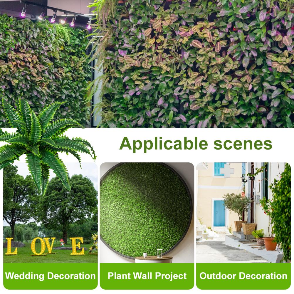 2 шт. искусственных папоротников Boston Fern, 20 листьев для каждого букета, куст искусственного папоротника, реалистичное растение 21 дюйм для декора офисного сада