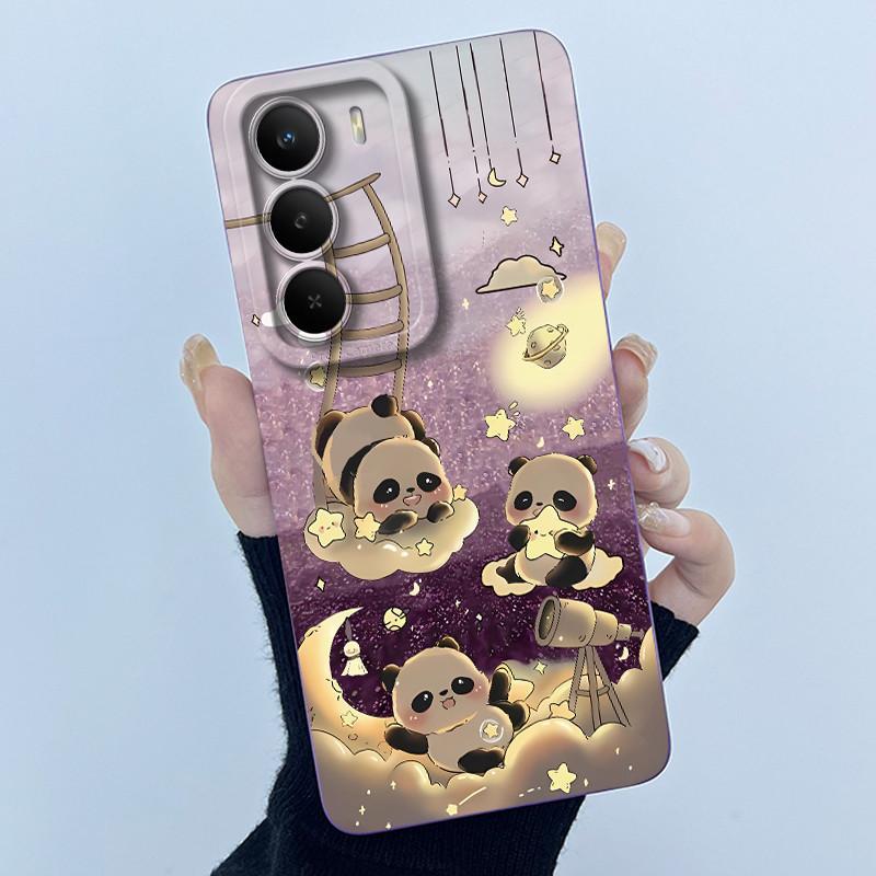 Чехол для Realme C71 4G Милый Панда Сладкие Девочки Кошки Силиконовый Мягкий Задний Чехол для RealmeC71 4G Ультратонкий Защитный от Царапин