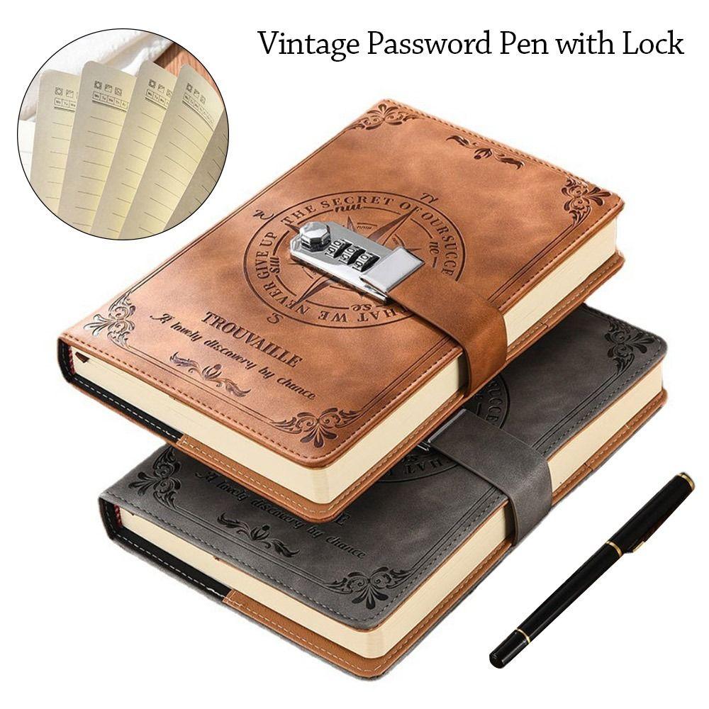 PU Leather Notepad 200-Page School Office Supplies Creative Diary Notebook