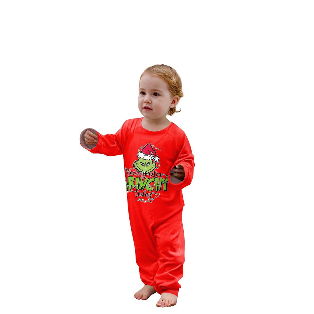 Комплект из топа и брюк с рождественскими принтами для всей семьи Одинаковые комплекты для всей семьи