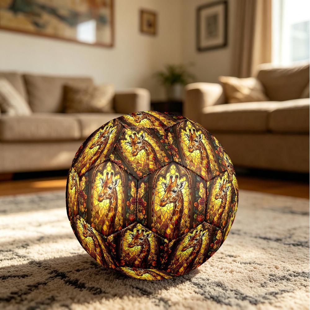 1pc Giraffe Glass Durable Size 5 Soccer Ball Professional Match Training Football Indoor &Outdoor Sports Ball p60178