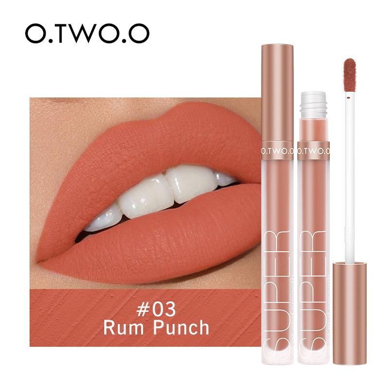 O.TWO.O Пигмент для блеска для губ, матовый бархатный макияж, водостойкая долговечная жидкая помада телесного цвета, коричневый, красный цвет для женщин 9134