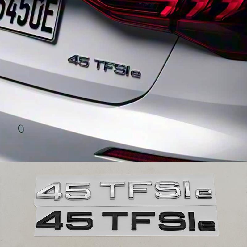 NEW 3D ABS Car Letters Logo A3 45TFSIe Badge Rear Trunk Sticker Decals For qwer114 A3 45 TFSI e 8Y Auto Tail Marking Accessories