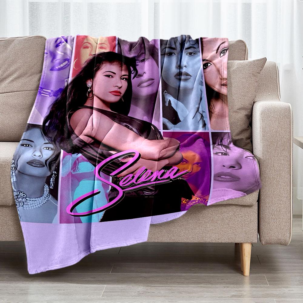 Selena Quintanilla Theme Printed Blanket - Perfect for Couch, Bed, Travel & Outdoor Use | Machine Washable, Cozy & Durable.