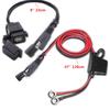 12V Waterproof Motorcycle SAE To USB Phone GPS MP4 Charger Cable Adapter Inline Fuse Power Supply