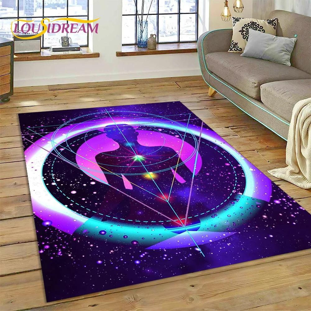 3D ковер для йоги, медитации, Радуги, 7 чакр, ковер для спальни, гостиной, домашний диван, украшение, детская игра, большой декор, напольный коврик
