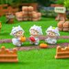 Mini Sheep Figurine Resin Miniature Animal Ornament Fall Harvesting Sheep Statue for Fairy Garden DIY Craft Micro Landscape